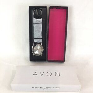 New Avon Spectacular Shine Wrist Watch in Classic Black NOS 2014 Japan Movement
